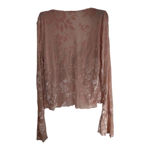 NWT Kimchi Blue Stevie Burnout Velvet Flyaway Tie-front top size xl - Picture 6 of 6